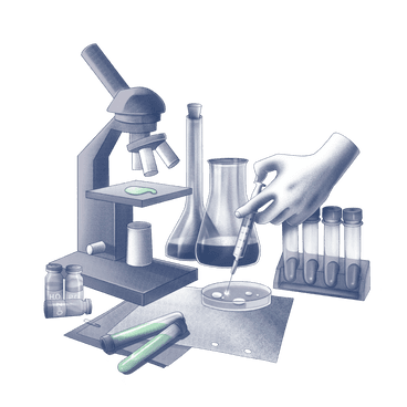 science lab research illustration